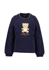 Blue Seven Mini Girl Teddy Long Sleeve Sweater, Navy