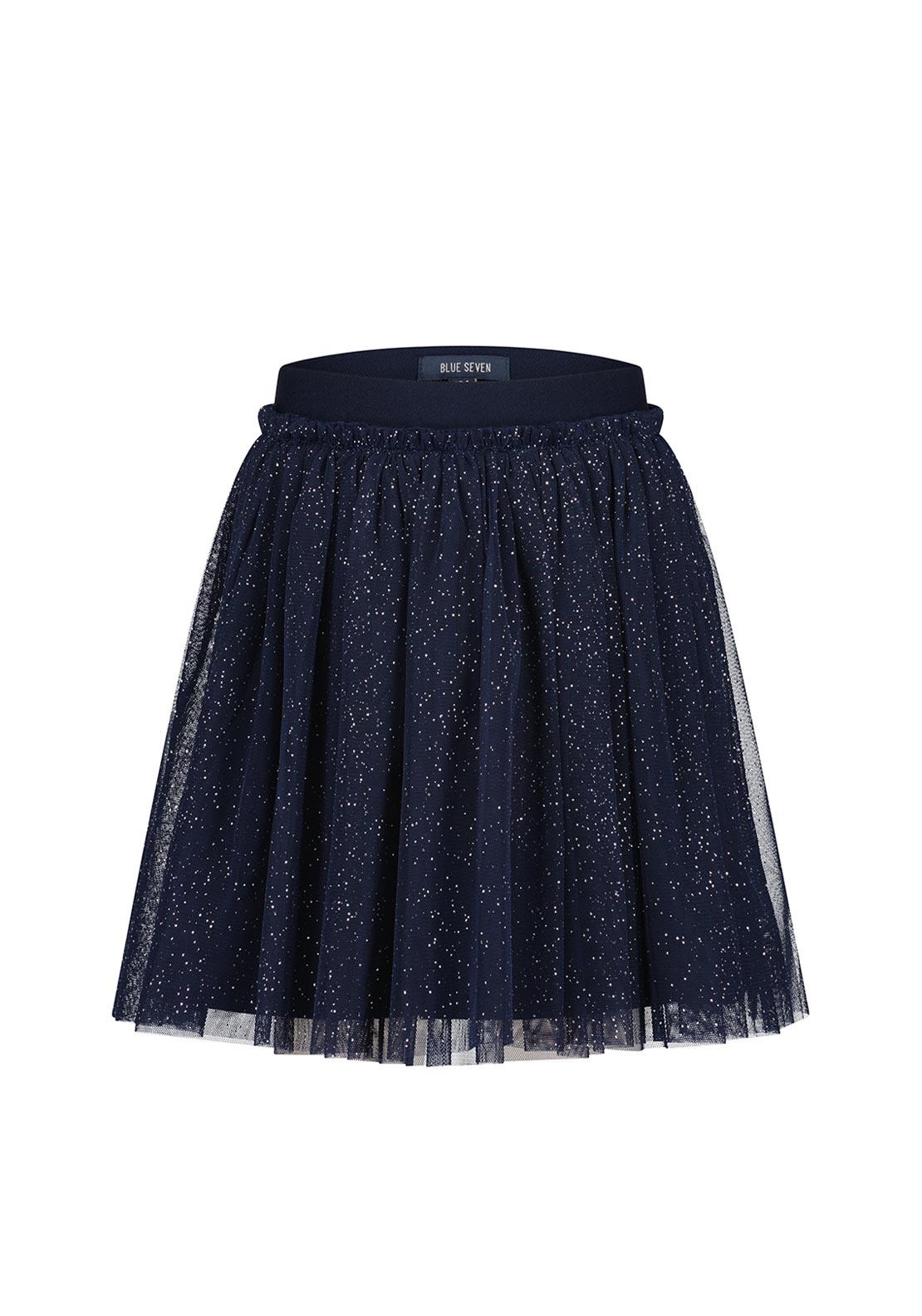Blue Seven Mini Girl Tulle Glitter Skirt, Navy