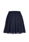 Blue Seven Mini Girl Tulle Glitter Skirt, Navy