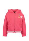 Blue Seven Mini Girl Star Long Sleeve Hooded Jacket, Pink