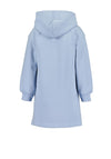 Blue Seven Mini Girl Heart Hooded Sweater Dress, Blue