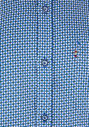 Andre Boston Long Sleeve Geo Print Shirt, Blue & Green