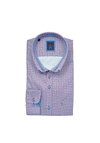 Andre Brandon Geo Floral Print Shirt, Burgundy Multi