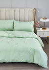 Home Interiors Lily Cotton Brisbane Duvet Cover Set, Green