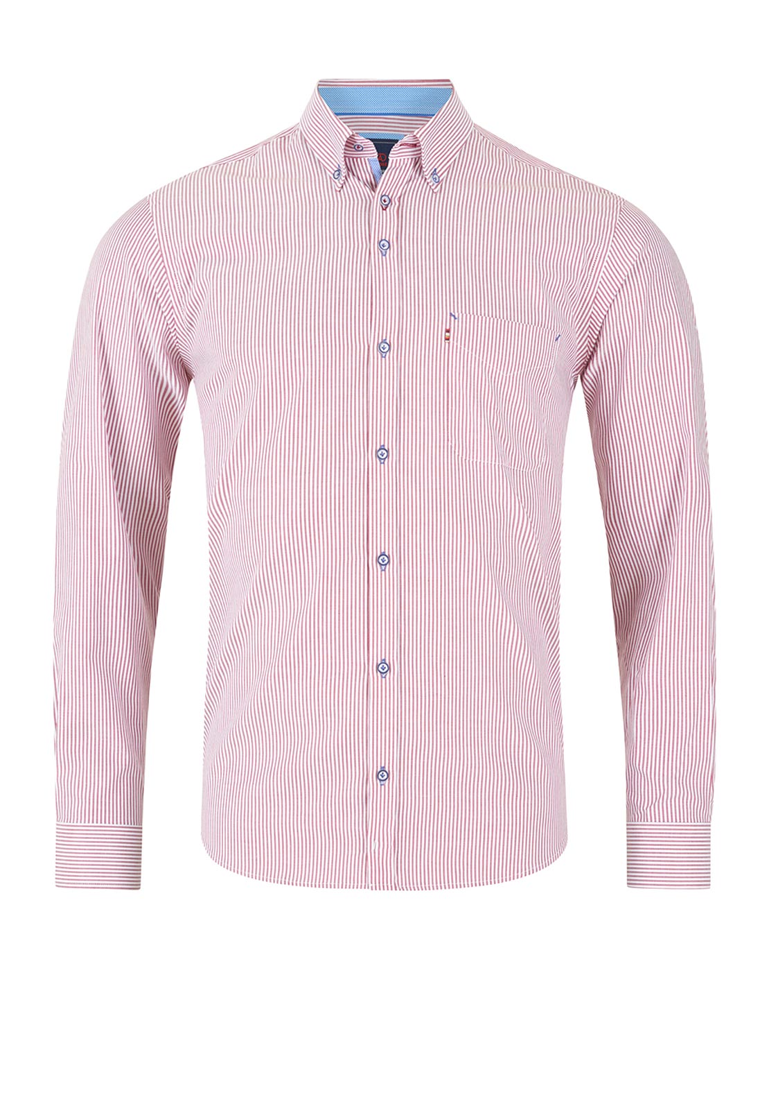 Andre Bruhl Long Sleeve Stripe Shirt, Burgundy