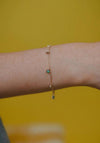 Burren Jewellery Getting Closer Bracelet, Gold & Emerald