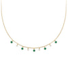 Burren Jewellery Getting Closer Necklace, Gold & Emerald