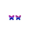 Ear Sense Kids Two Tone Metallic Butterfly Stud Earrings