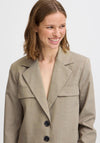 b.young Elottee Cropped Blazer, Taupe