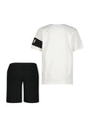 Vingino X Messi Logo Tee and Short Set, White