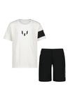 Vingino X Messi Logo Tee and Short Set, White