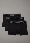 Calvin Klein 3 Pack Cotton Trunks, Black