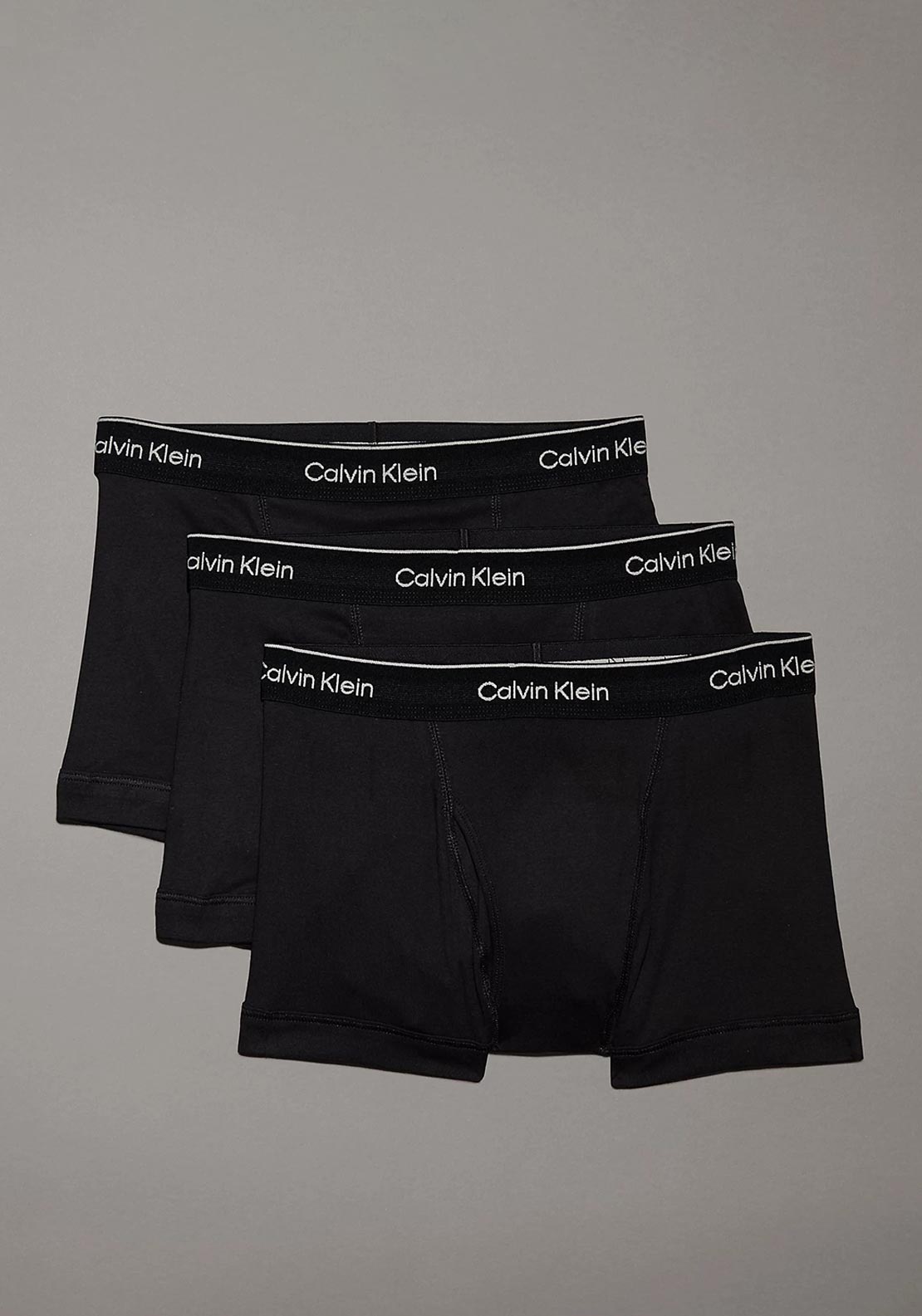 Calvin Klein 3 Pack Cotton Trunks, Black
