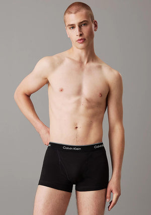 Calvin Klein 3 Pack Cotton Trunks, Black
