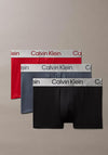 Calvin Klein 3 Pack Micro Stretch Trunks, Red Multi