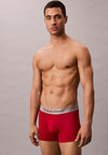 Calvin Klein 3 Pack Micro Stretch Trunks, Red Multi