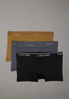 Calvin Klein Classic Fit 3 Pack Low Rise Trunks, Olive Multi