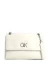 Calvin Klein Convertible Shoulder Logo Bag, Ecru