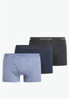 Calvin Klein Cotton Classics 3 Pack Trunks, Ink Multi