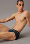 Calvin Klein Cotton Stretch 3 Pack Hip Briefs, Black Multi