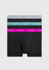 Calvin Klein Cotton Stretch 3 Pack Trunks, Black Multi