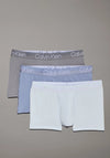 Calvin Klein Modern Structure 3 Pack Trunks, Light Blue Multi