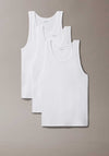 Calvin Klein Cotton Stretch Blend 3 Pack Lounge Vests, White