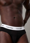 Calvin Klein Cotton Stretch 3 Pack Hip Briefs, Black