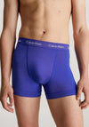 Calvin Klein Cotton Stretch 3 Pack Trunks, Spectrum Blue Multi