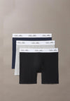 Calvin Klein Icon 3 Pack Cotton Stretch Boxer Briefs, Black Multi