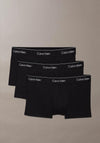 Calvin Klein Icon Cotton Stretch 3 Pack Low Rise Trunks, Black