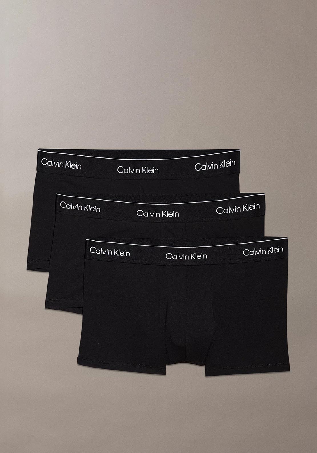Calvin Klein Icon Cotton Stretch 3 Pack Low Rise Trunks, Black