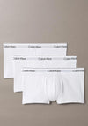 Calvin Klein Icon Cotton Stretch 3 Pack Low Rise Trunks, White