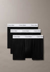Calvin Klein Icon Cotton Stretch Relaxed Fit 3 Pack Trunks, Black