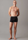 Calvin Klein Icon Cotton Stretch 3 Pack Relaxed Dart Trunks, Black