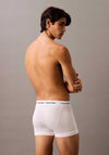 Calvin Klein Icon Cotton Stretch 3 Pack Relaxed Fit Trunks, White Multi
