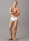 Calvin Klein Icon Cotton Stretch 3 Pack Hip Briefs, White
