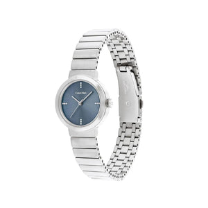 Cavlin Klein Ladies Precise Watch, Silver & Blue