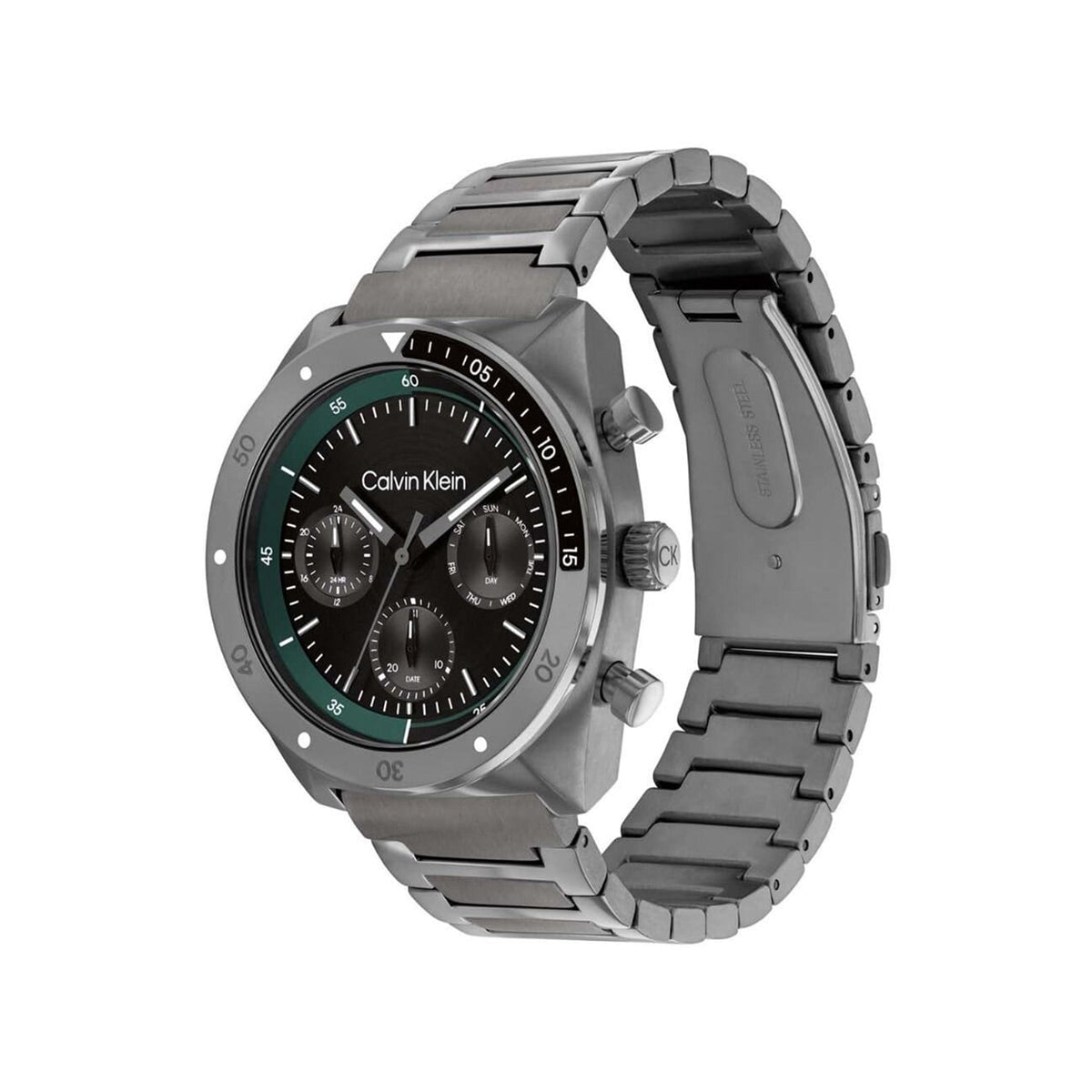 Cakvin Klein Men’s Flex Watch, Gunmetal Silver