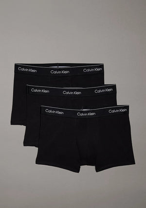 Calvin Klein Modern Cotton Stretch 3 Pack Trunks, Black