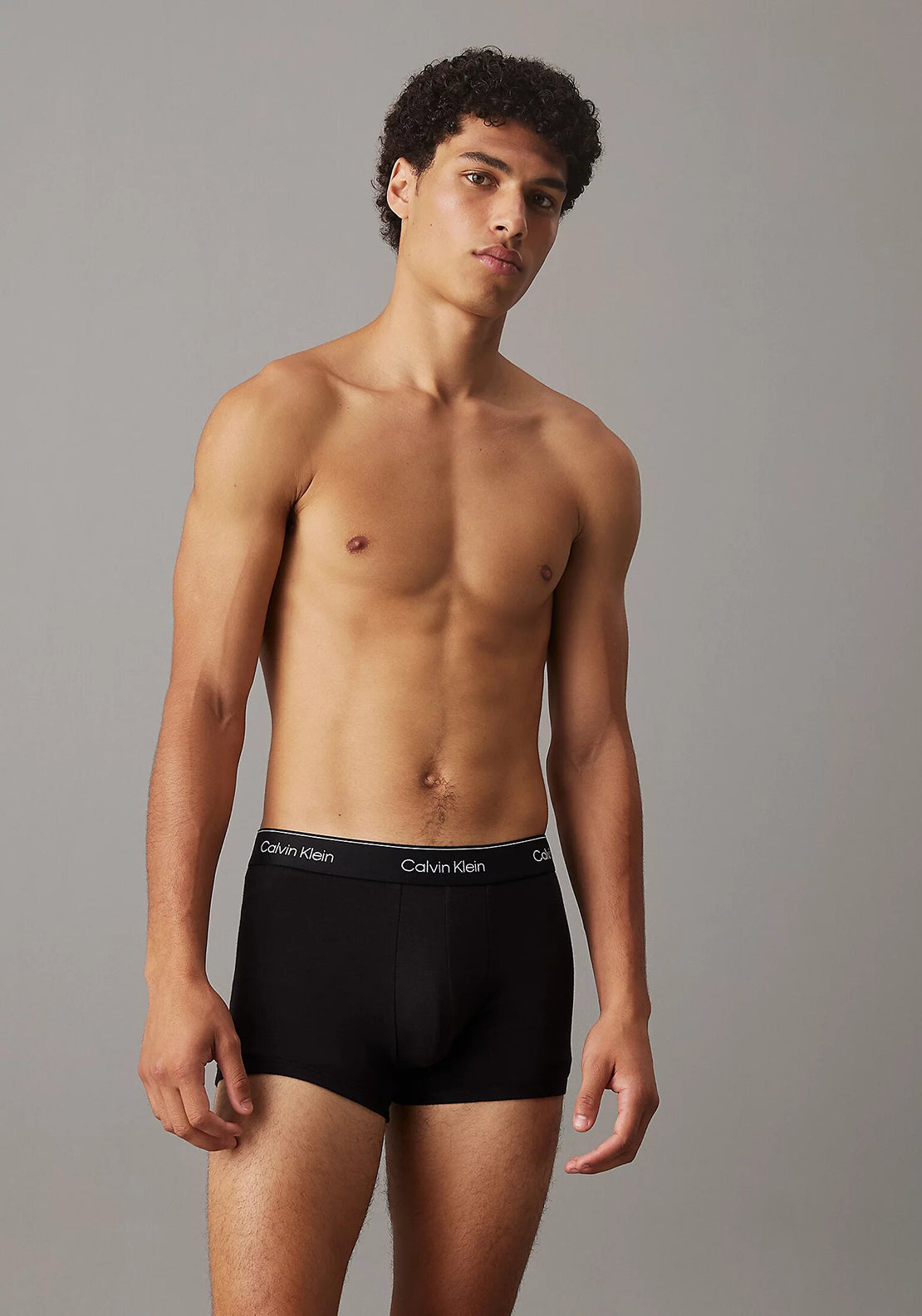Calvin Klein Modern Cotton Stretch 3 Pack Trunks, Black