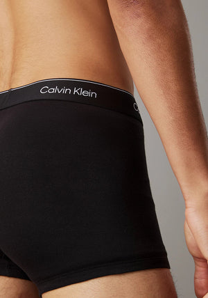 Calvin Klein Modern Cotton Stretch 3 Pack Trunks, Black