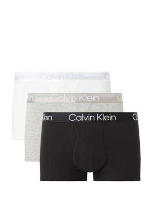 Calvin Klein Modern Structure 3 Pack Short Trunks, Black Multi
