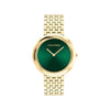Calvin Klein Ladies Twisted Bezel Watch, Gold & Green