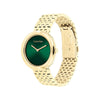 Calvin Klein Ladies Twisted Bezel Watch, Gold & Green