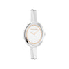 Calvin Klein Ladies Twisted Bezel Watch, Silver & Rose Gold