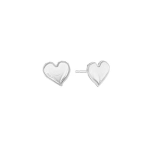 Calvin Klein Heart Earrings, Silver