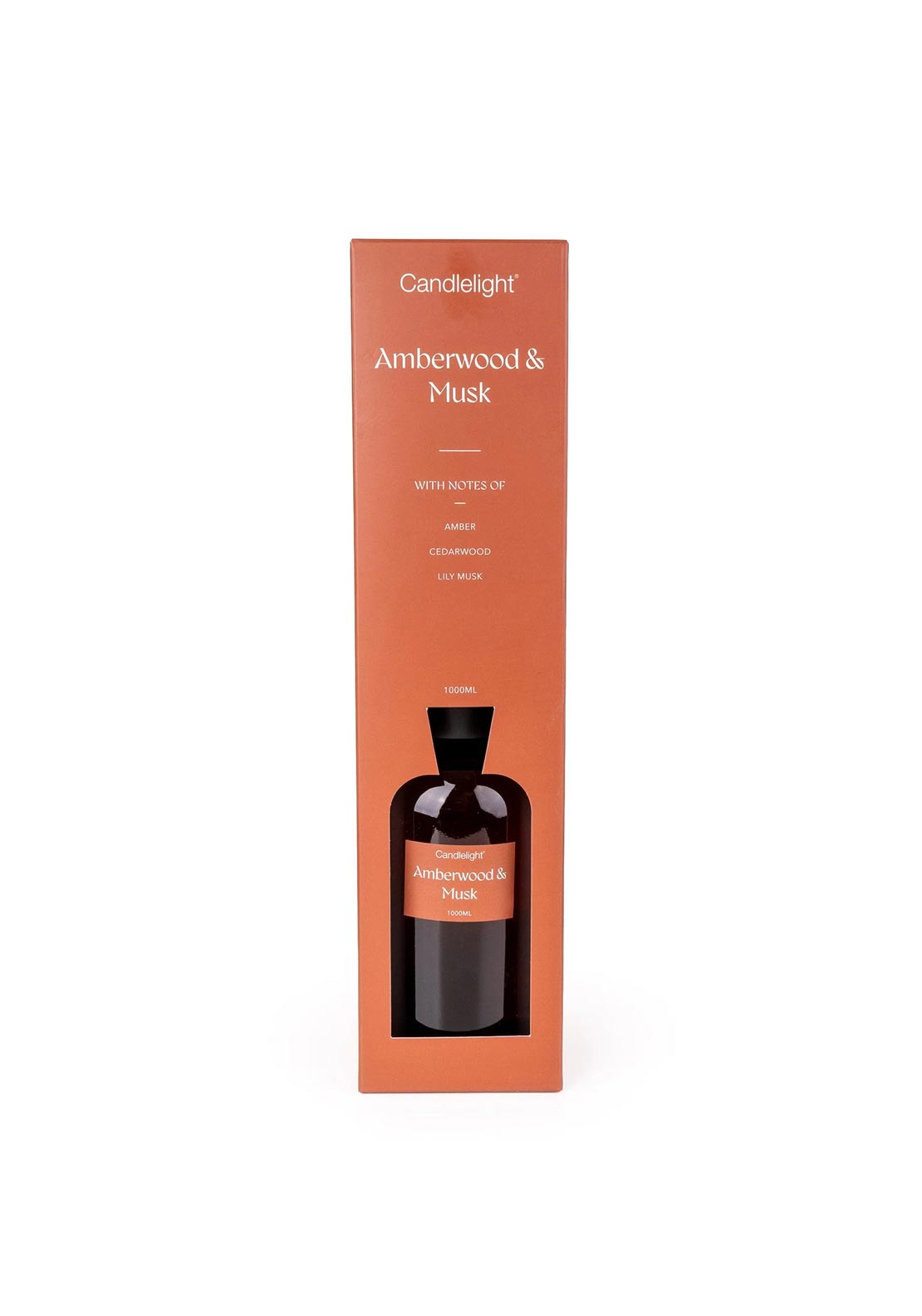 Candlelight Amberwood & Musk Reed Diffuser, 1ltr