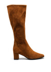 Caprice Knee High Heeled Boots, Brown