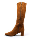 Caprice Knee High Heeled Boots, Brown